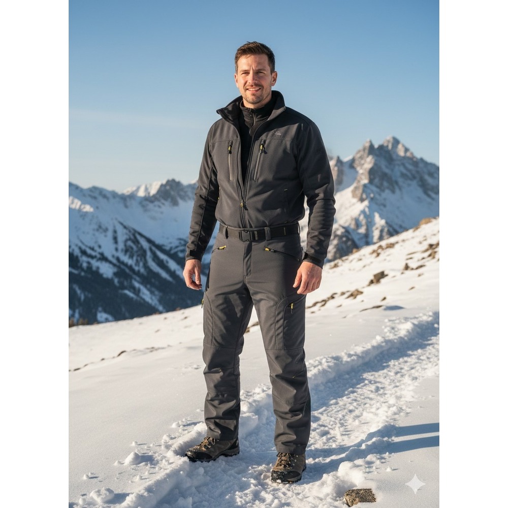 Free Soldier Men's 34 Grey Fleece Lined Tactical Pants Warm Winter Gorpcore